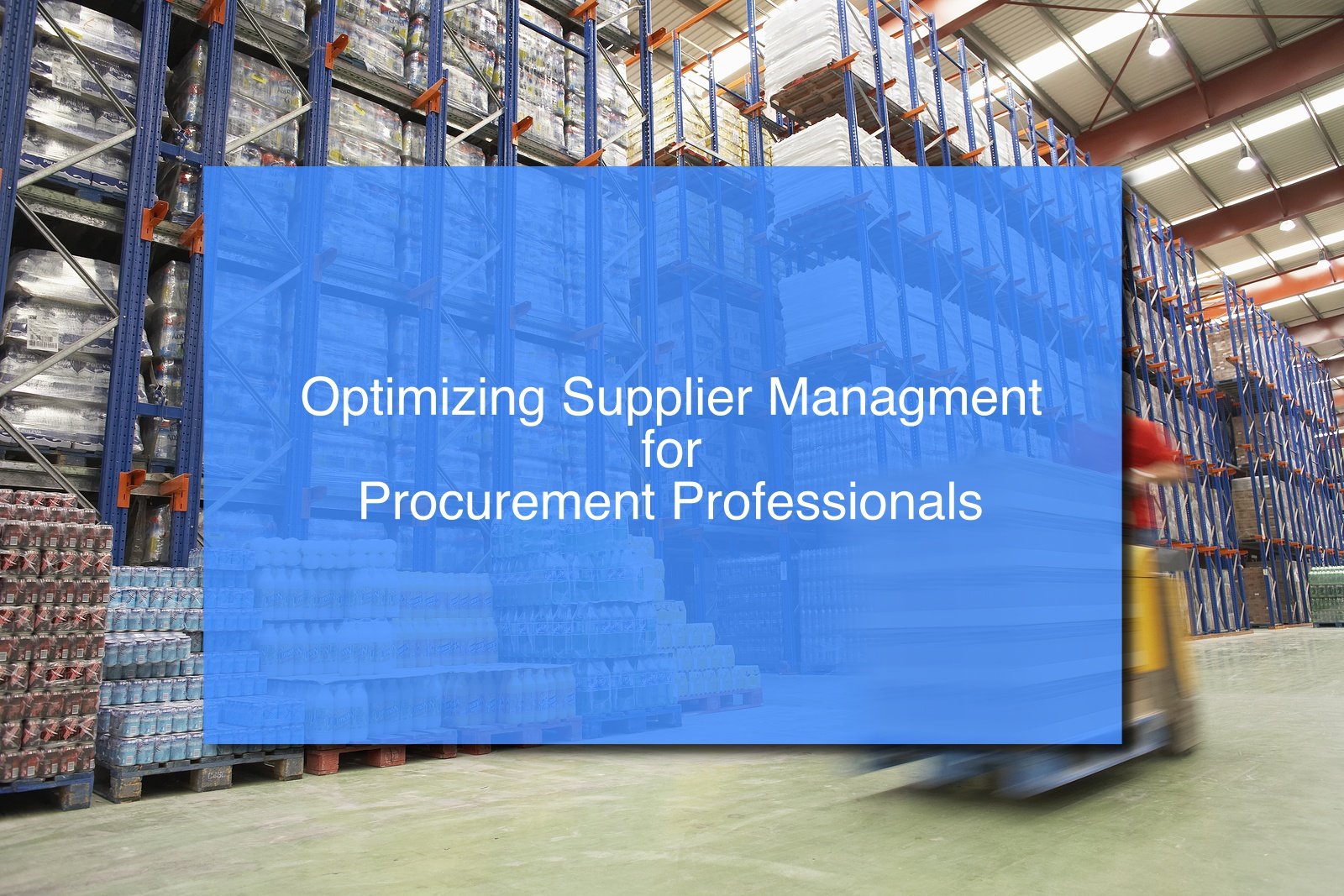 Optimized Supplier Management for Procurement Professionals
