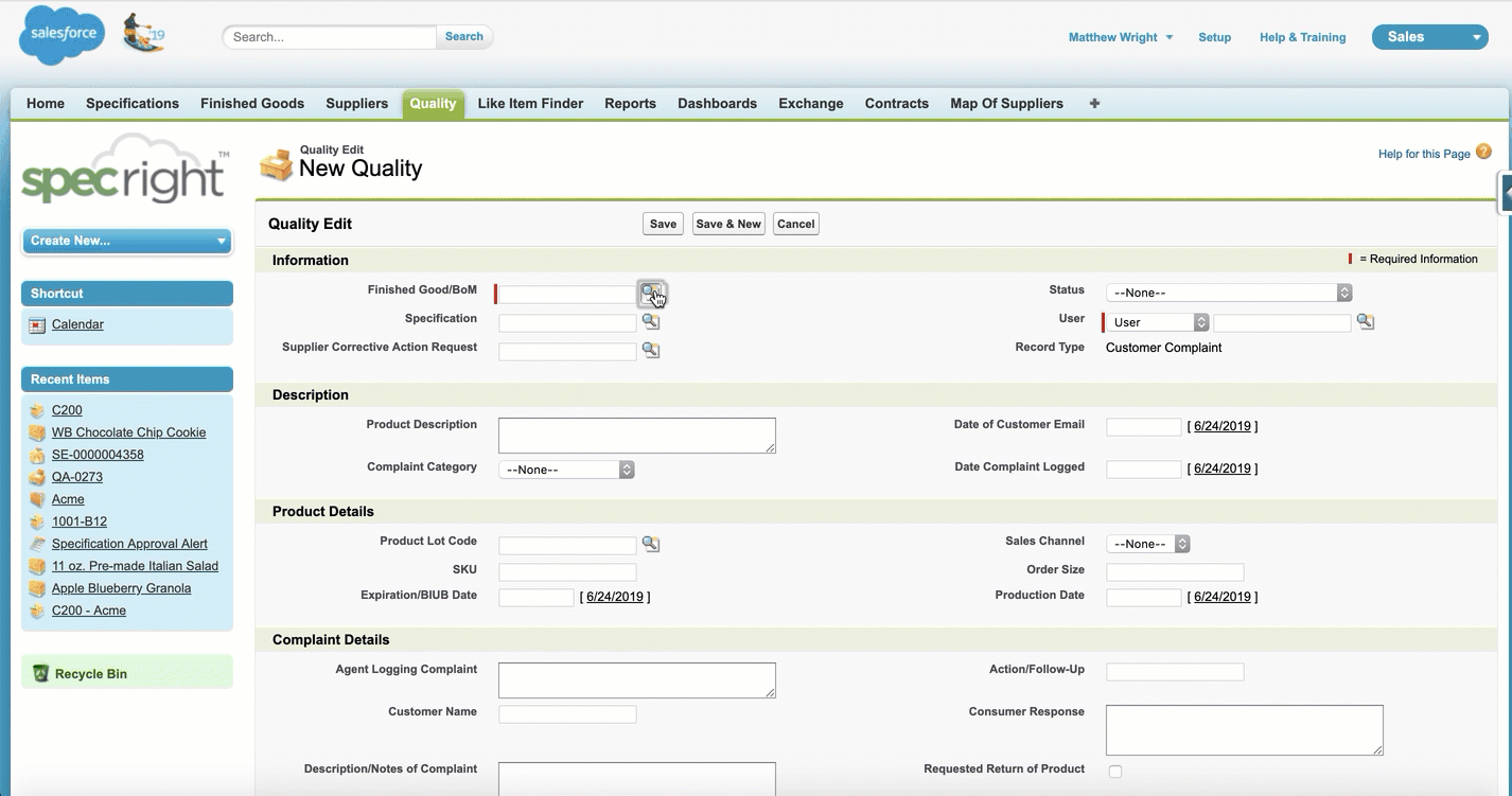 New to Specright: Quality Management, Similar Spec, and Dynamic Clone