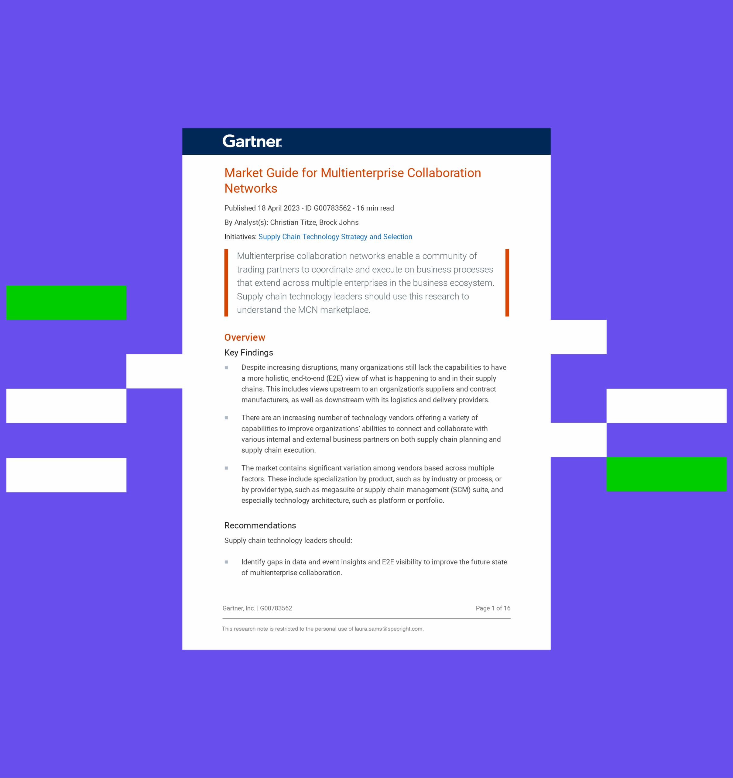 Specright Cited as a Representative Vendor in the 2023 Gartner® Market Guide for Multienterprise Collaboration Networks