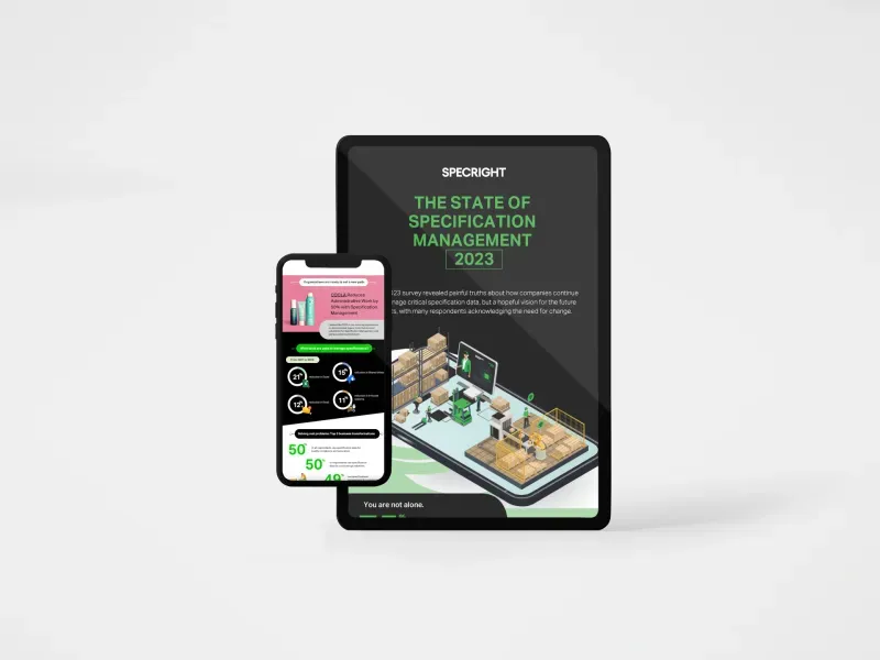 State of Specification Management 2023 Infographic
