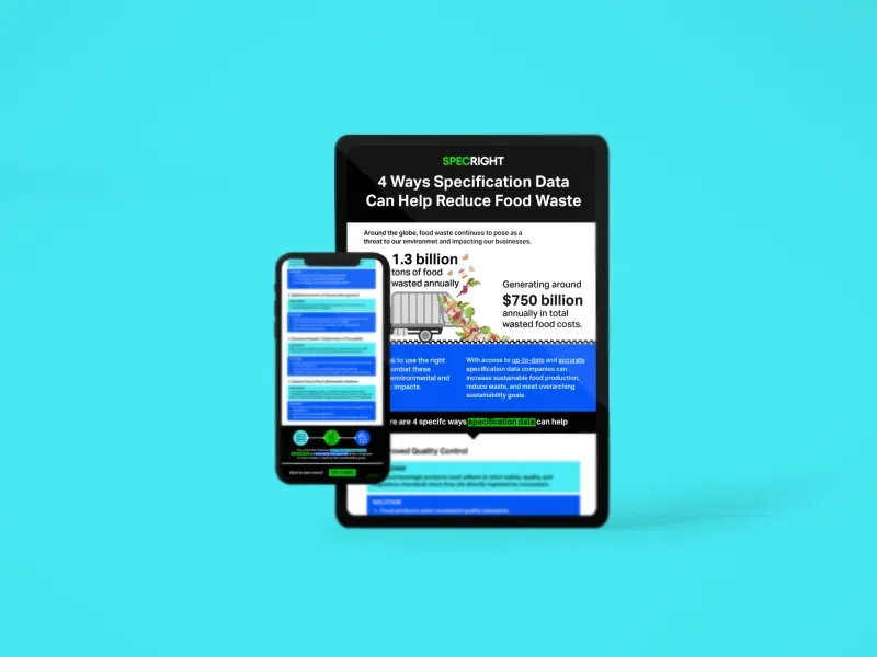 4 Ways Specification Data Can Help Reduce Food Waste