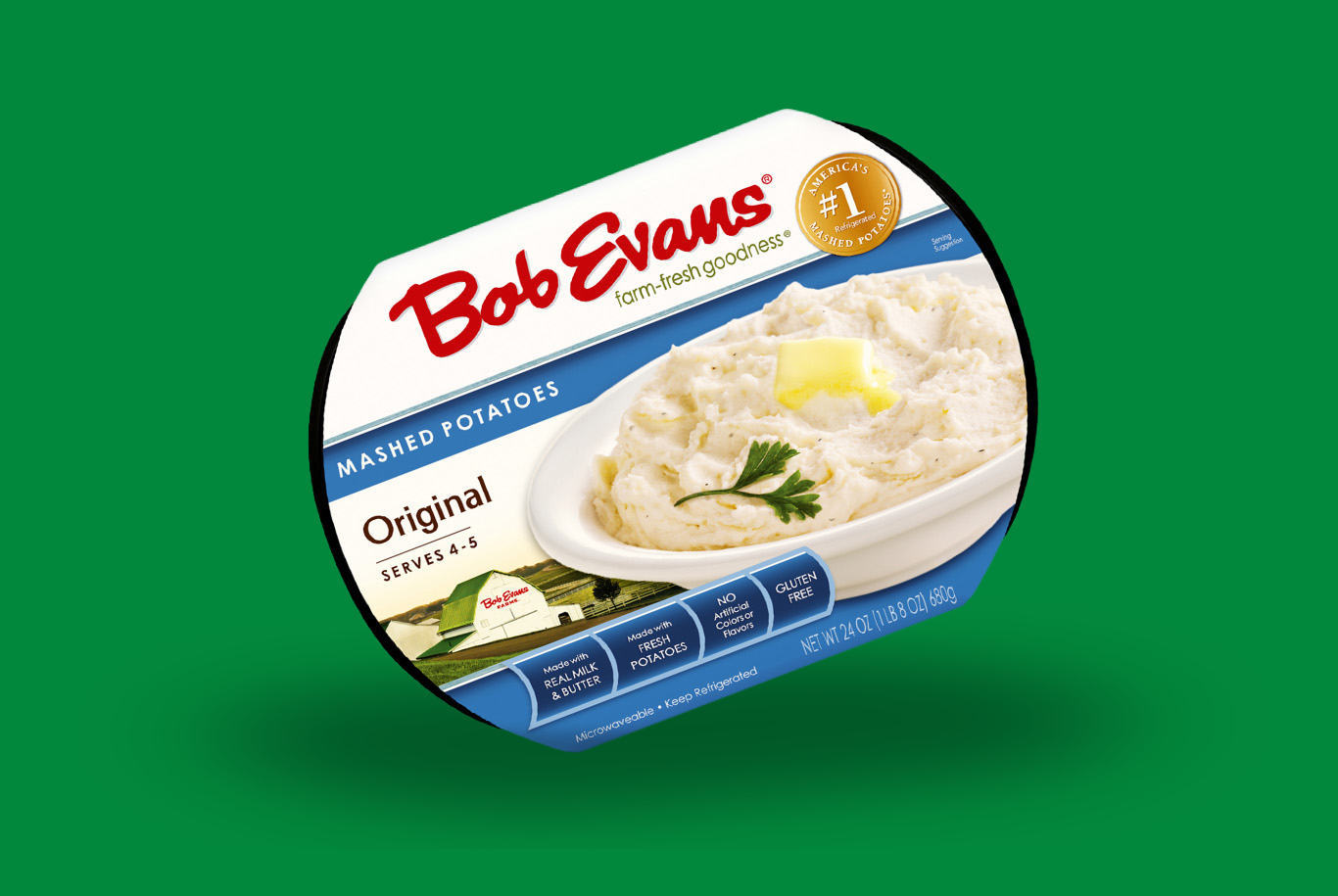 A package of mashed potatoes