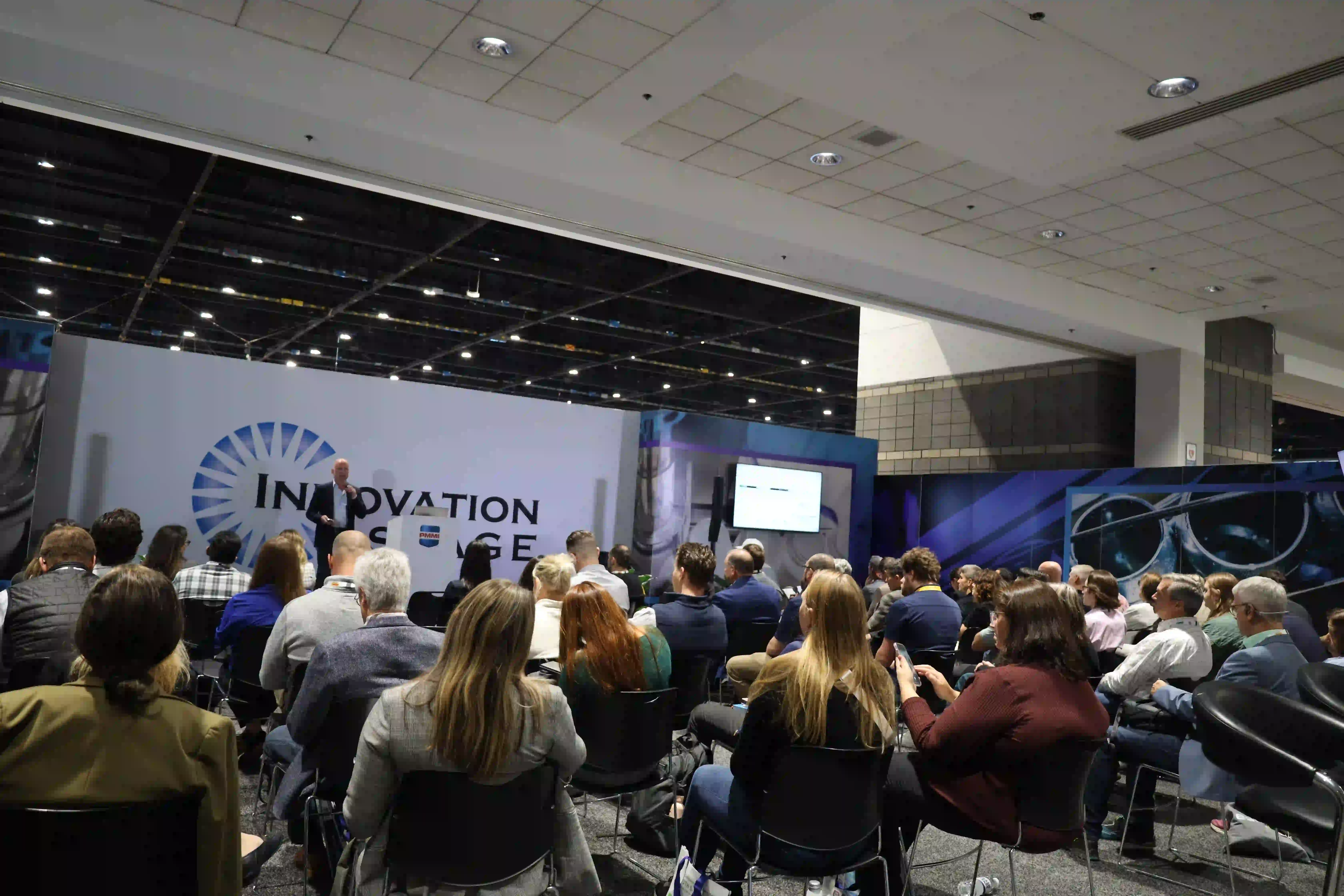 Matthew Wright giving Pack Expo talk at the innovation stage 