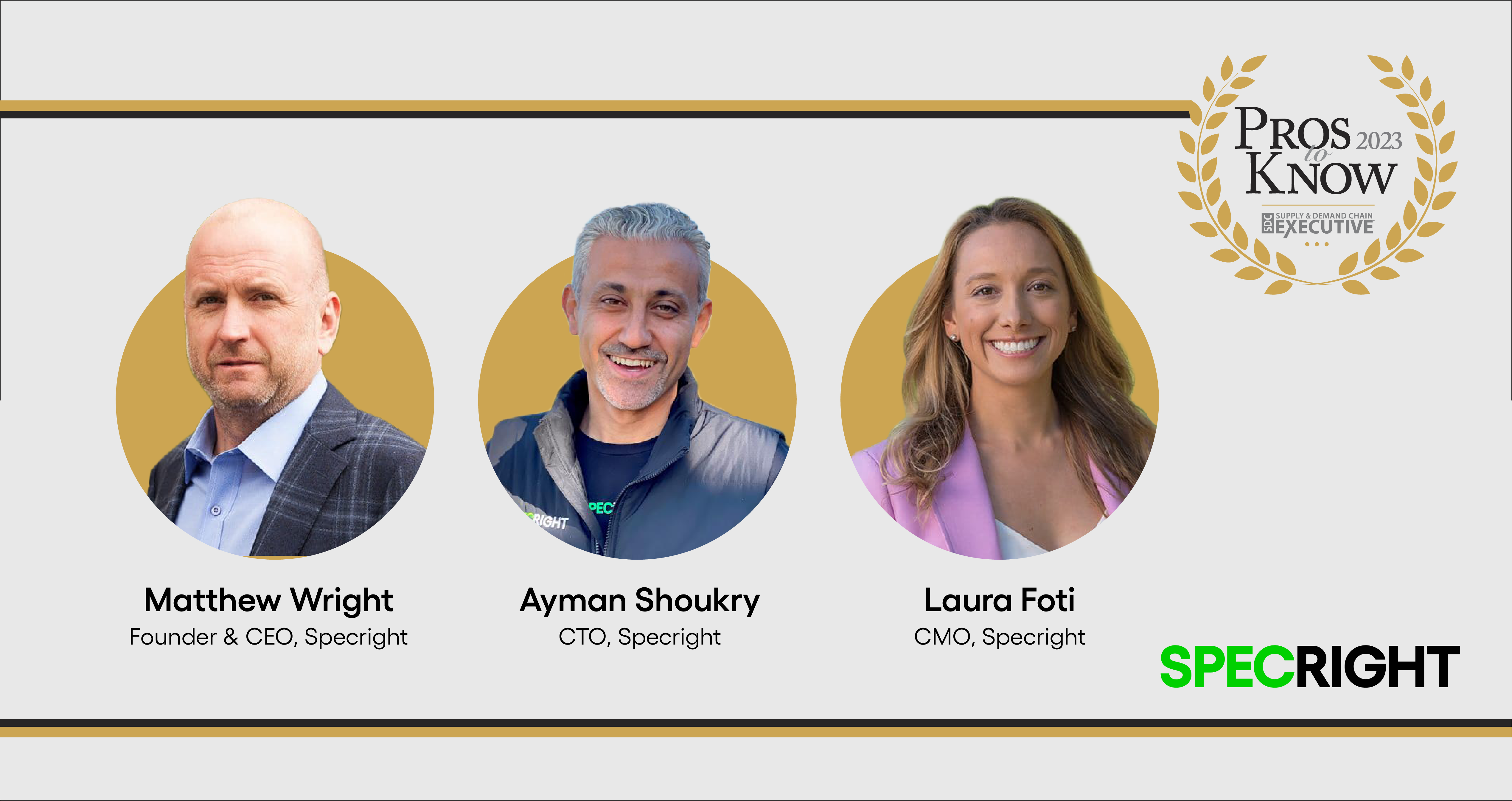 Specright executives named Pros to Know award